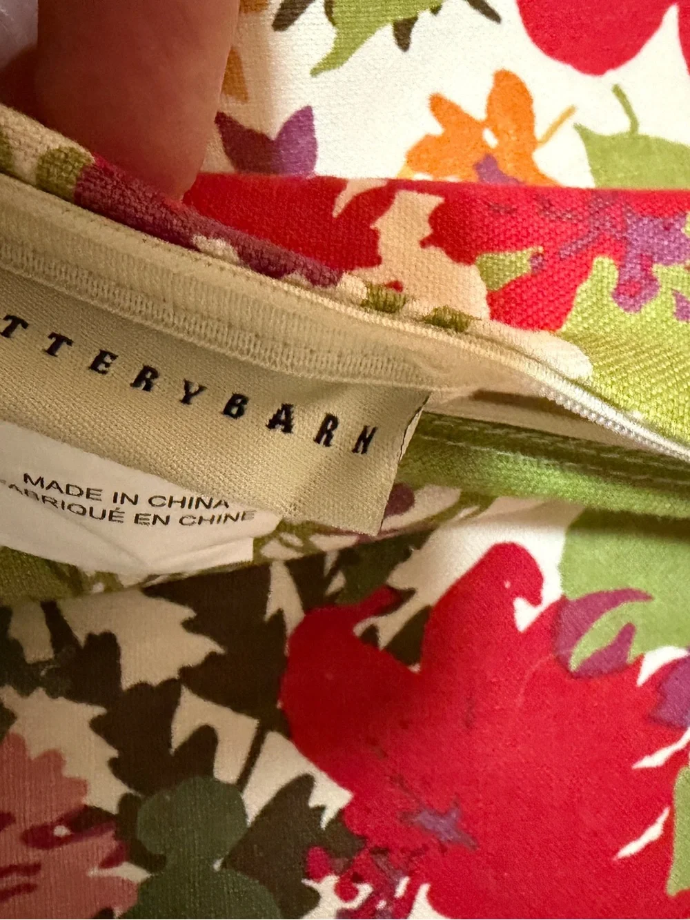 Pottery Barn 20” zipper